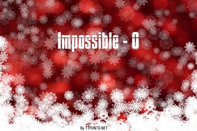 Impossible - 0 example